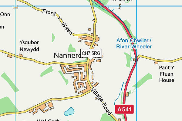 CH7 5RG map - OS VectorMap District (Ordnance Survey)