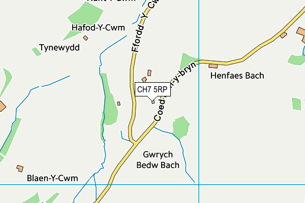 CH7 5RP map - OS VectorMap District (Ordnance Survey)