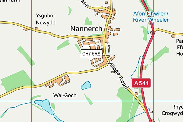 CH7 5RS map - OS VectorMap District (Ordnance Survey)