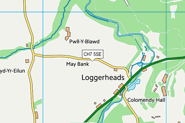 CH7 5SE map - OS VectorMap District (Ordnance Survey)