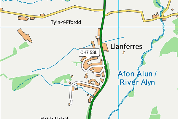 CH7 5SL map - OS VectorMap District (Ordnance Survey)