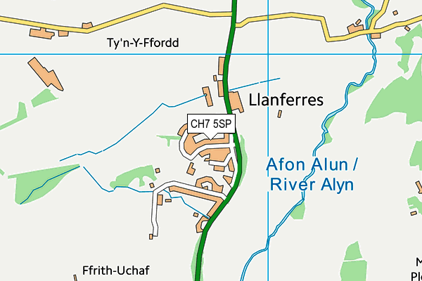 CH7 5SP map - OS VectorMap District (Ordnance Survey)