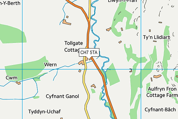 CH7 5TA map - OS VectorMap District (Ordnance Survey)
