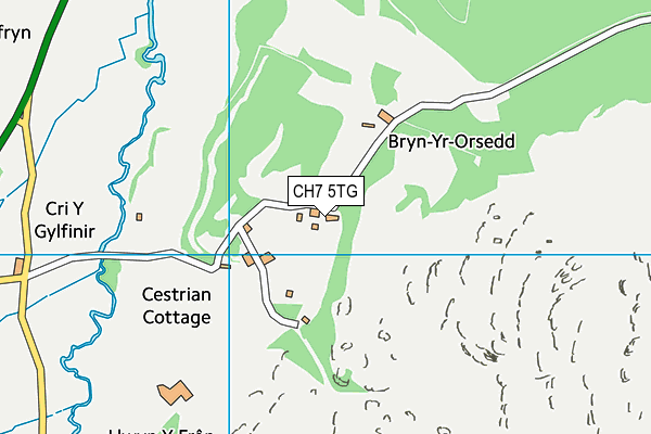 CH7 5TG map - OS VectorMap District (Ordnance Survey)