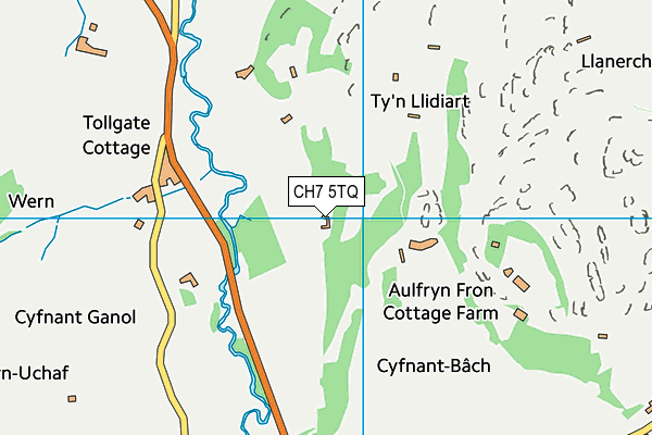 CH7 5TQ map - OS VectorMap District (Ordnance Survey)