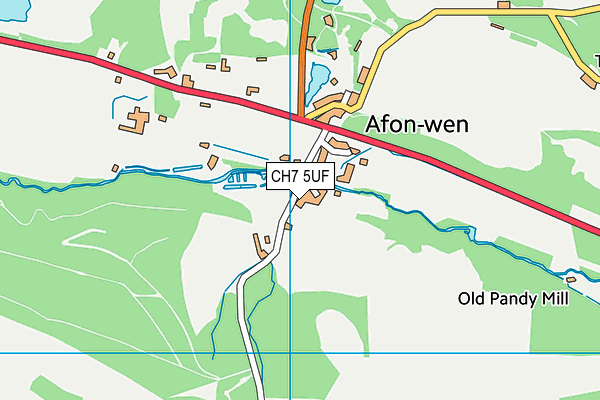 CH7 5UF map - OS VectorMap District (Ordnance Survey)