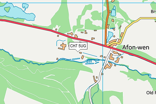 CH7 5UG map - OS VectorMap District (Ordnance Survey)