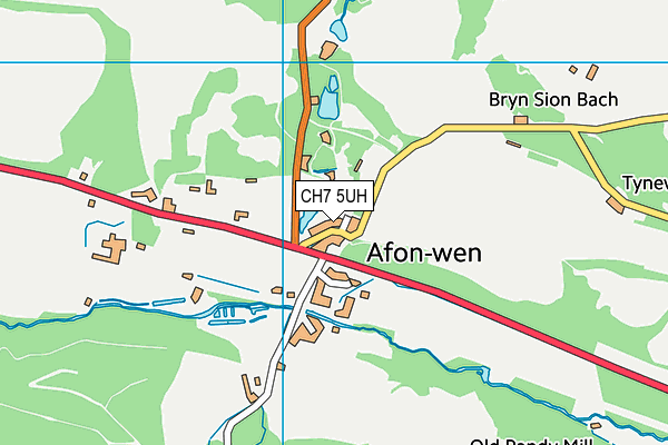 CH7 5UH map - OS VectorMap District (Ordnance Survey)