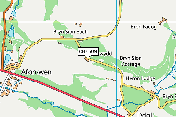 CH7 5UN map - OS VectorMap District (Ordnance Survey)