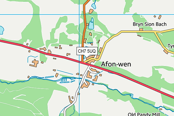 CH7 5UQ map - OS VectorMap District (Ordnance Survey)