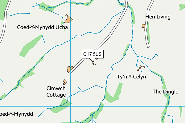 CH7 5US map - OS VectorMap District (Ordnance Survey)