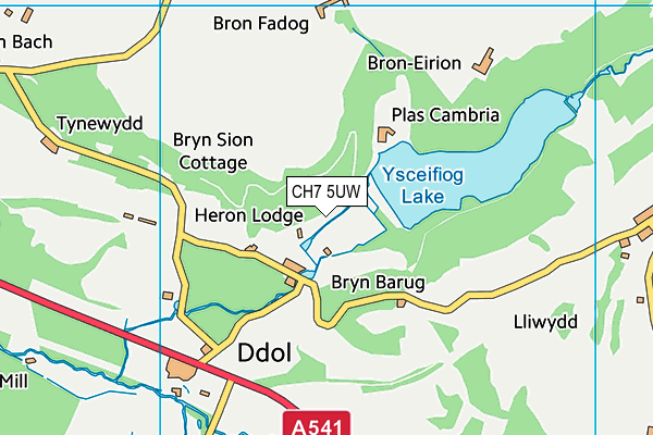 CH7 5UW map - OS VectorMap District (Ordnance Survey)