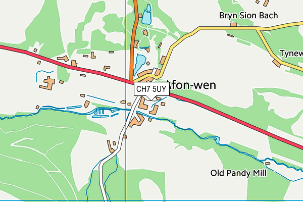 CH7 5UY map - OS VectorMap District (Ordnance Survey)