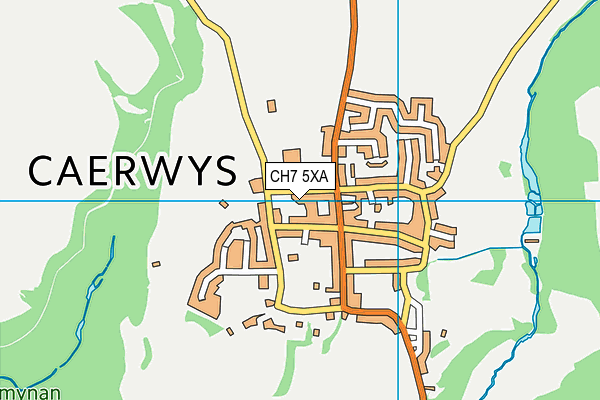 CH7 5XA map - OS VectorMap District (Ordnance Survey)