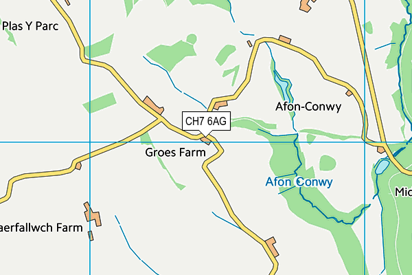 CH7 6AG map - OS VectorMap District (Ordnance Survey)