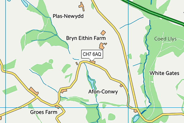 CH7 6AQ map - OS VectorMap District (Ordnance Survey)