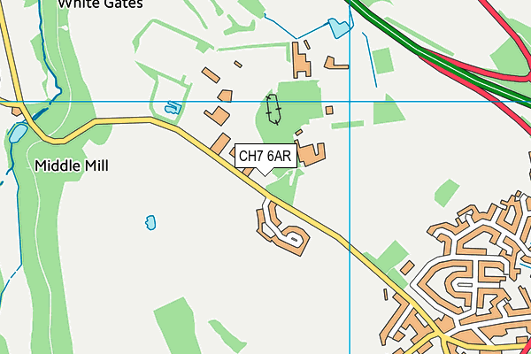 CH7 6AR map - OS VectorMap District (Ordnance Survey)