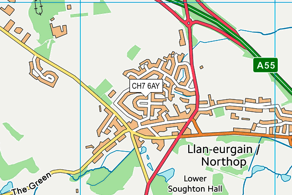 CH7 6AY map - OS VectorMap District (Ordnance Survey)