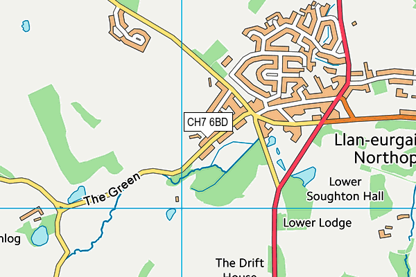 CH7 6BD map - OS VectorMap District (Ordnance Survey)