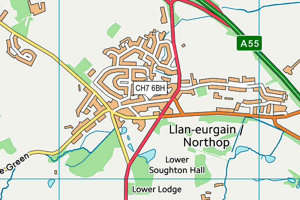 CH7 6BH map - OS VectorMap District (Ordnance Survey)