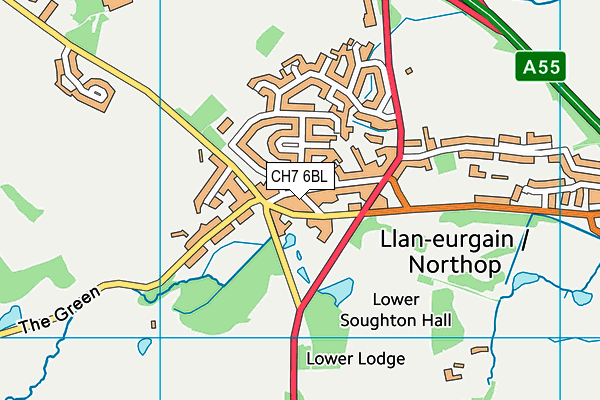 CH7 6BL map - OS VectorMap District (Ordnance Survey)