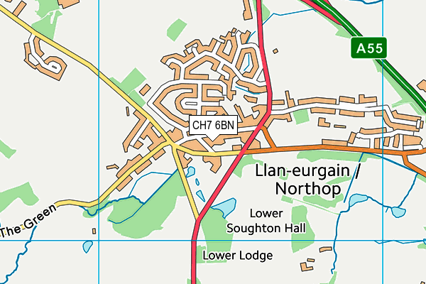 CH7 6BN map - OS VectorMap District (Ordnance Survey)