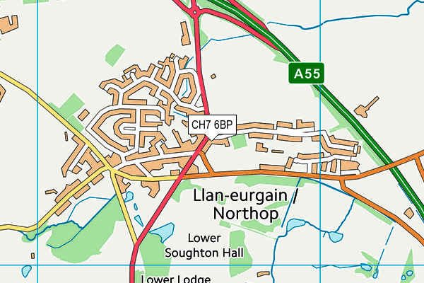 CH7 6BP map - OS VectorMap District (Ordnance Survey)