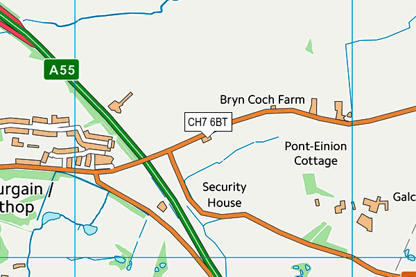 CH7 6BT map - OS VectorMap District (Ordnance Survey)