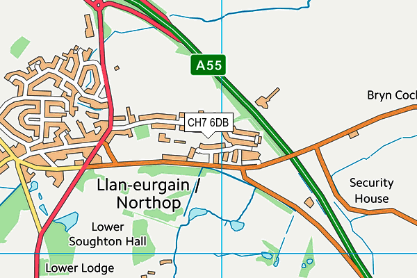 CH7 6DB map - OS VectorMap District (Ordnance Survey)