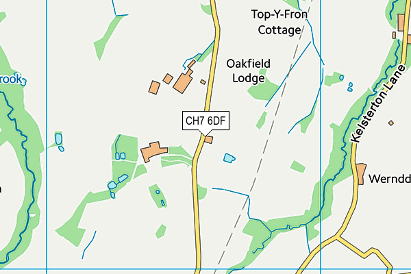CH7 6DF map - OS VectorMap District (Ordnance Survey)