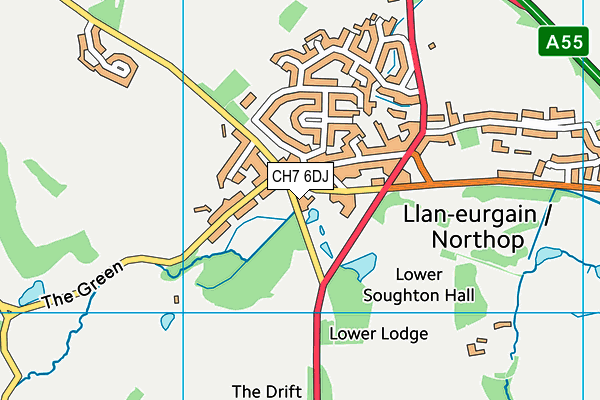 CH7 6DJ map - OS VectorMap District (Ordnance Survey)