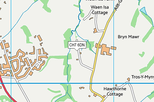 CH7 6DN map - OS VectorMap District (Ordnance Survey)