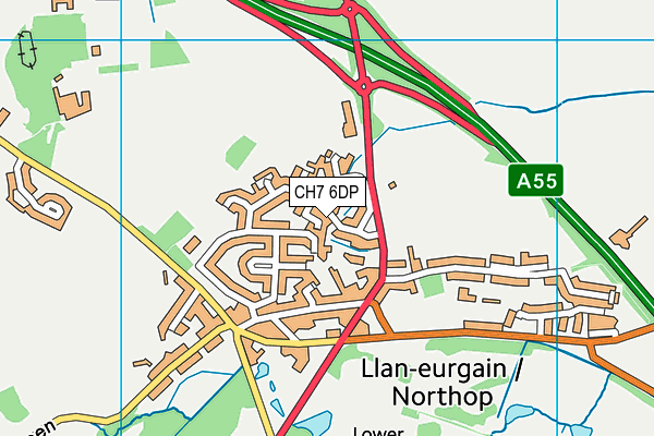 CH7 6DP map - OS VectorMap District (Ordnance Survey)