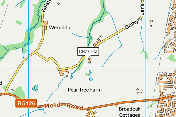 CH7 6DQ map - OS VectorMap District (Ordnance Survey)