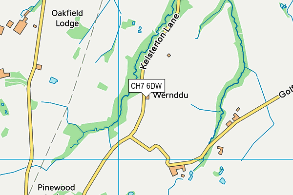 CH7 6DW map - OS VectorMap District (Ordnance Survey)