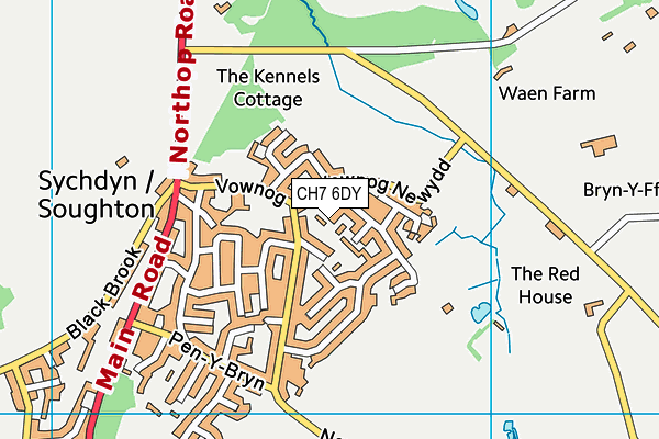 CH7 6DY map - OS VectorMap District (Ordnance Survey)