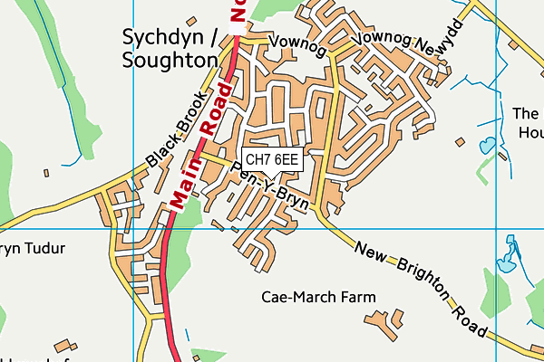 CH7 6EE map - OS VectorMap District (Ordnance Survey)