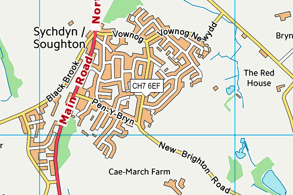 CH7 6EF map - OS VectorMap District (Ordnance Survey)