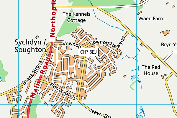 CH7 6EJ map - OS VectorMap District (Ordnance Survey)