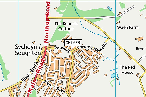 CH7 6ER map - OS VectorMap District (Ordnance Survey)