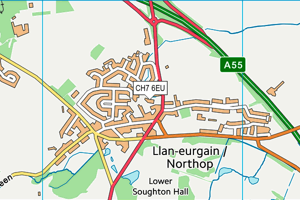 CH7 6EU map - OS VectorMap District (Ordnance Survey)