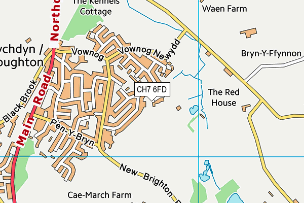 CH7 6FD map - OS VectorMap District (Ordnance Survey)