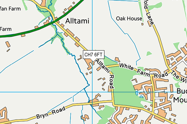 CH7 6FT map - OS VectorMap District (Ordnance Survey)