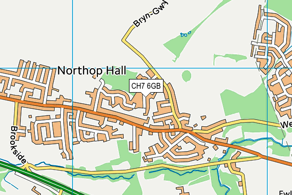 CH7 6GB map - OS VectorMap District (Ordnance Survey)