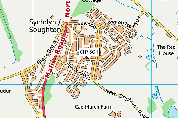 CH7 6GH map - OS VectorMap District (Ordnance Survey)