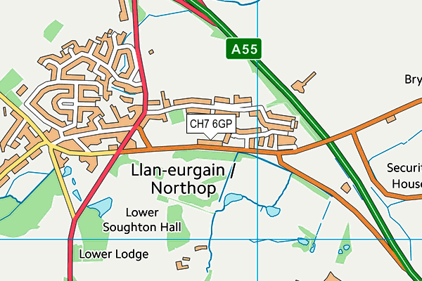 CH7 6GP map - OS VectorMap District (Ordnance Survey)