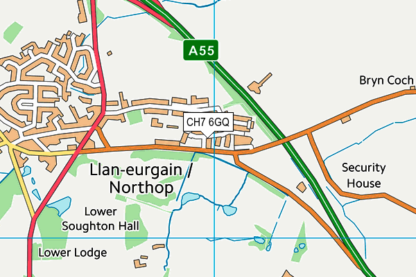 CH7 6GQ map - OS VectorMap District (Ordnance Survey)