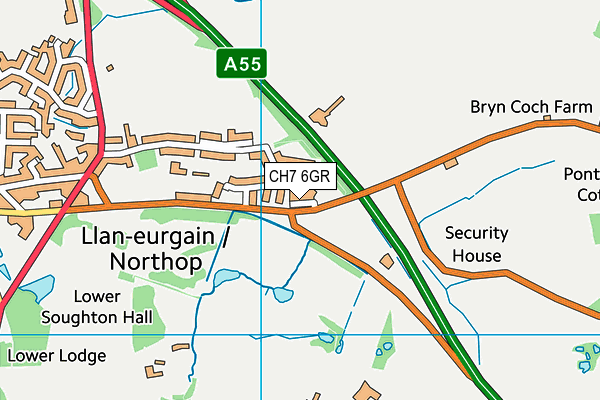 CH7 6GR map - OS VectorMap District (Ordnance Survey)