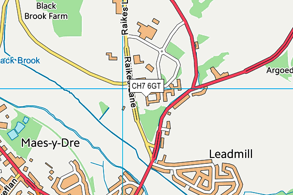 CH7 6GT map - OS VectorMap District (Ordnance Survey)