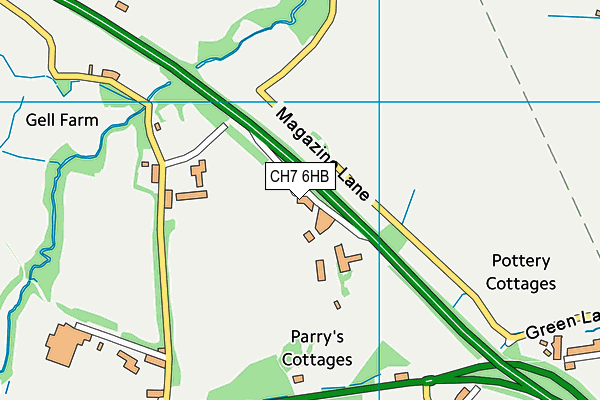 CH7 6HB map - OS VectorMap District (Ordnance Survey)